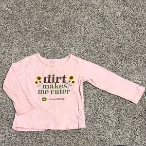 John Deere Pink Long Sleeve Tee for Kids